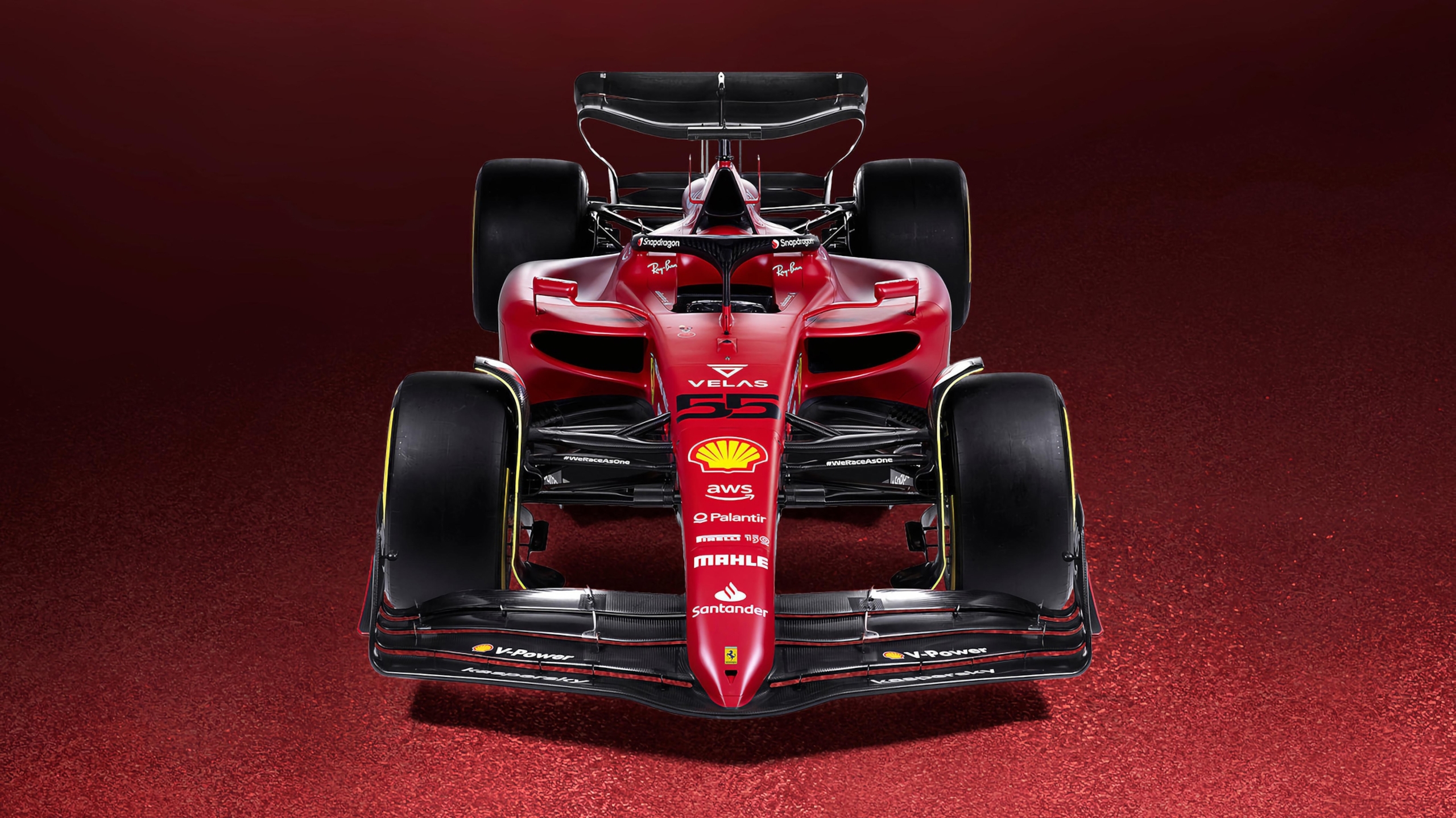close-up of the Ferrari F1 75 wallpaper 2560x1439