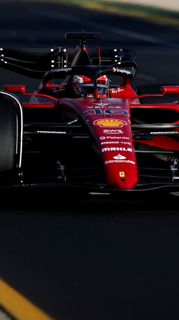Ferrari F1 75 tablet wallpaper HD - on the track 736x1309