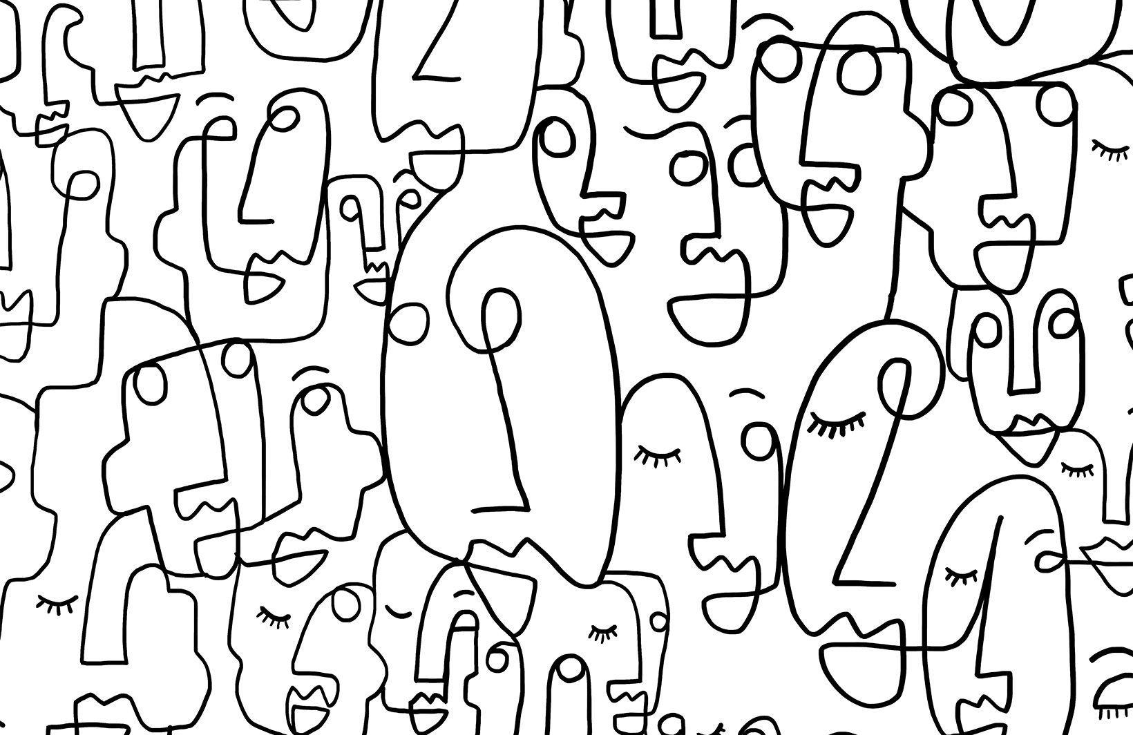 Abstract face wallpaper 1640x1064