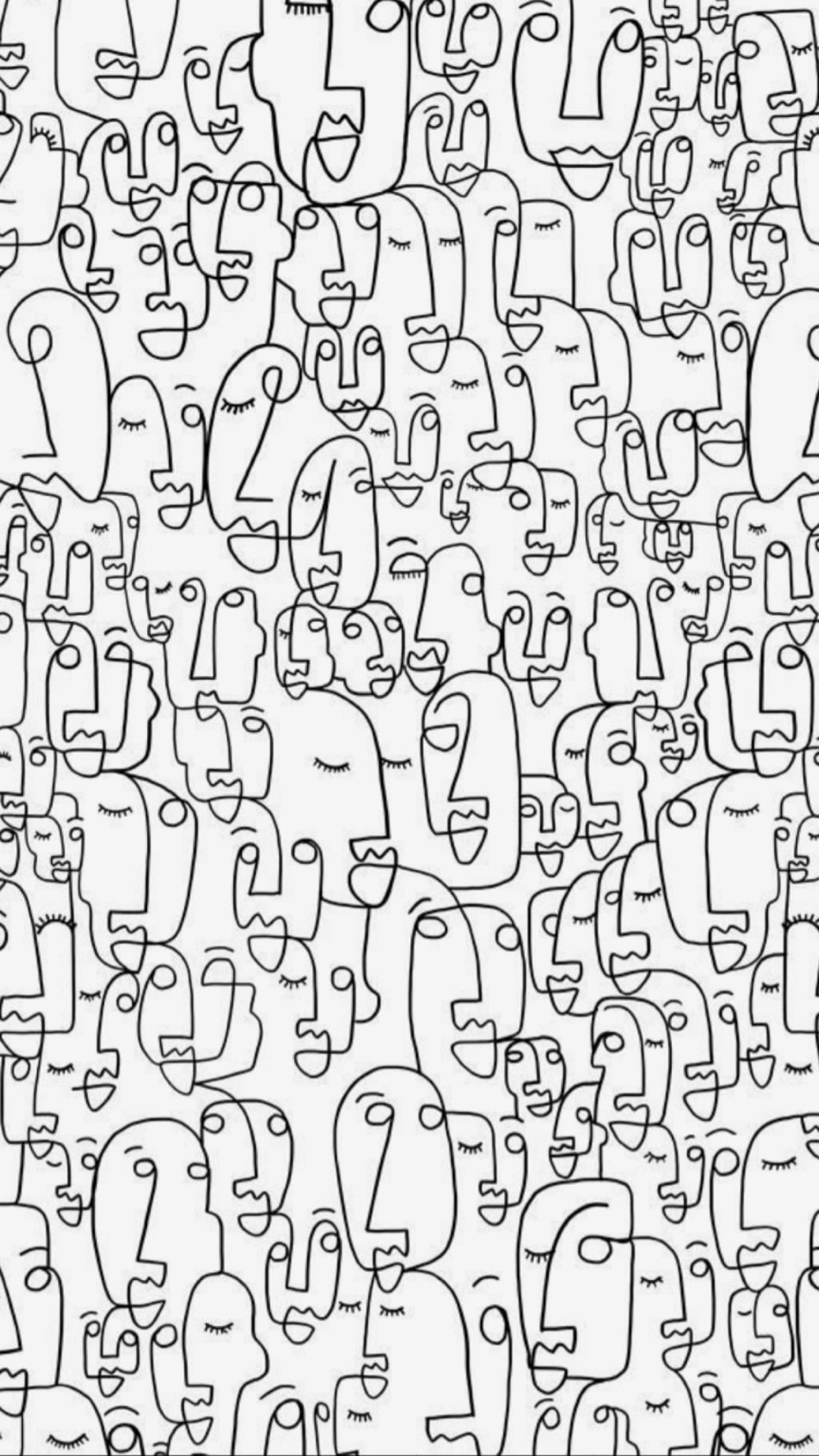 Abstract faces wallpaper 1242x2208