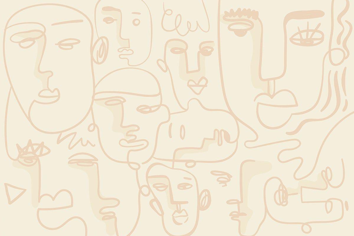 Face abstract wallpaper 1200x800