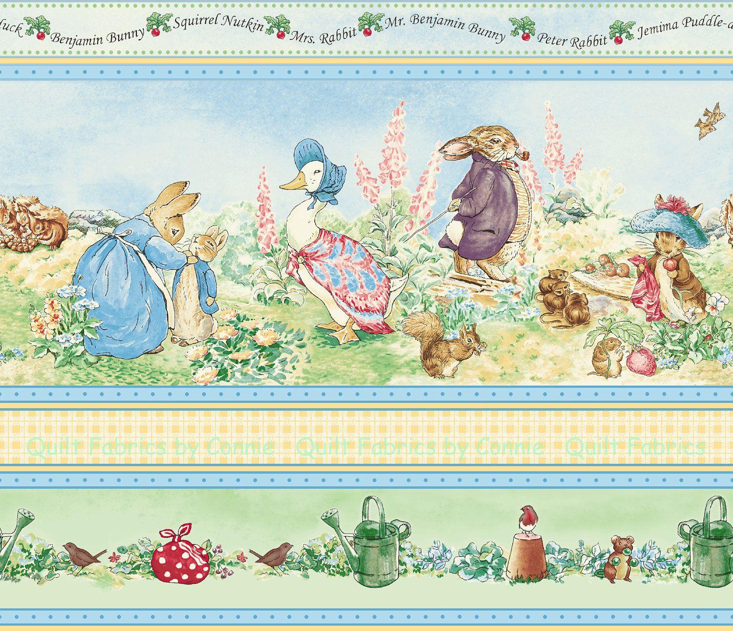 Beatrix Potter wallpaper border 1500x1291