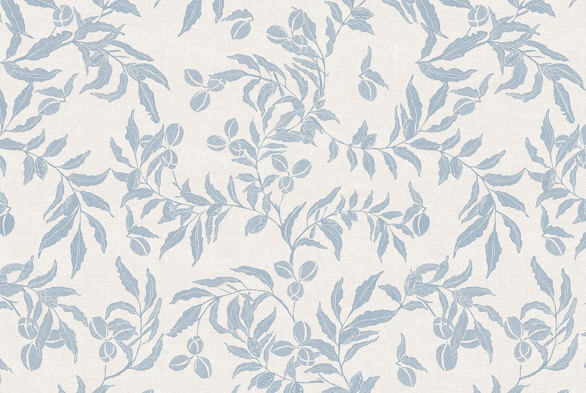 Dusty blue floral wallpaper 1200x805
