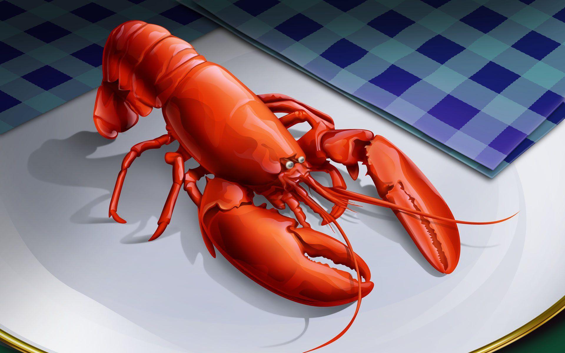 Lobster Wallpaper Pattern 1920x1200