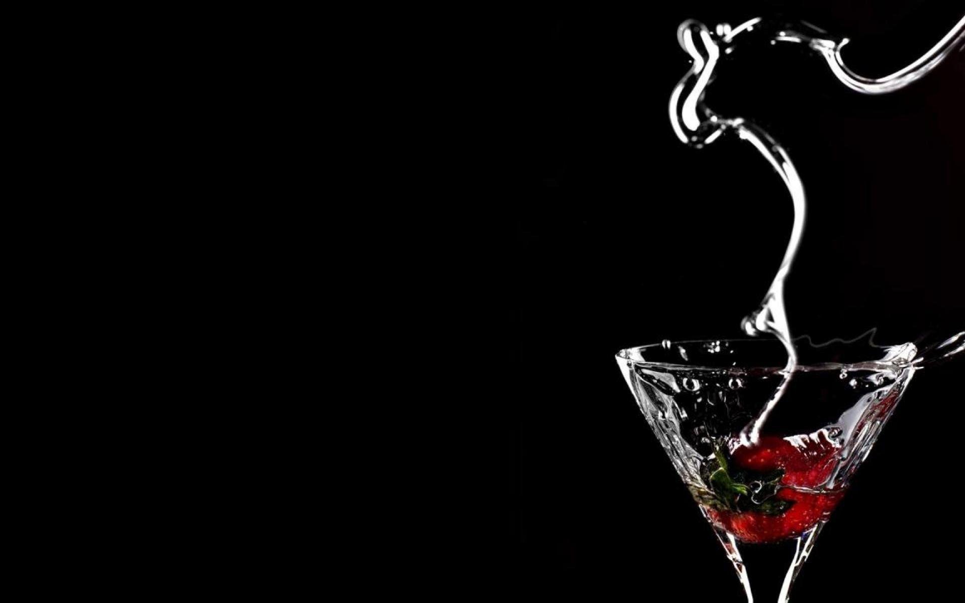 Martini Glass Black Background 1920x1200