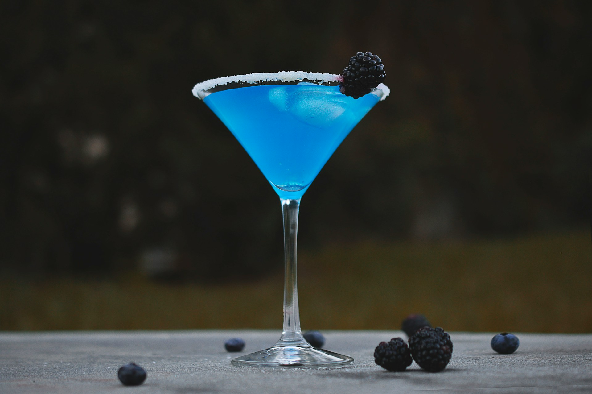 Martini Glass Blue Background 1920x1277