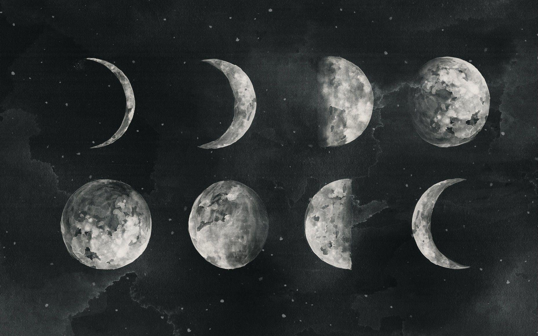 8 Phases of the Moon Pictures 1856x1161
