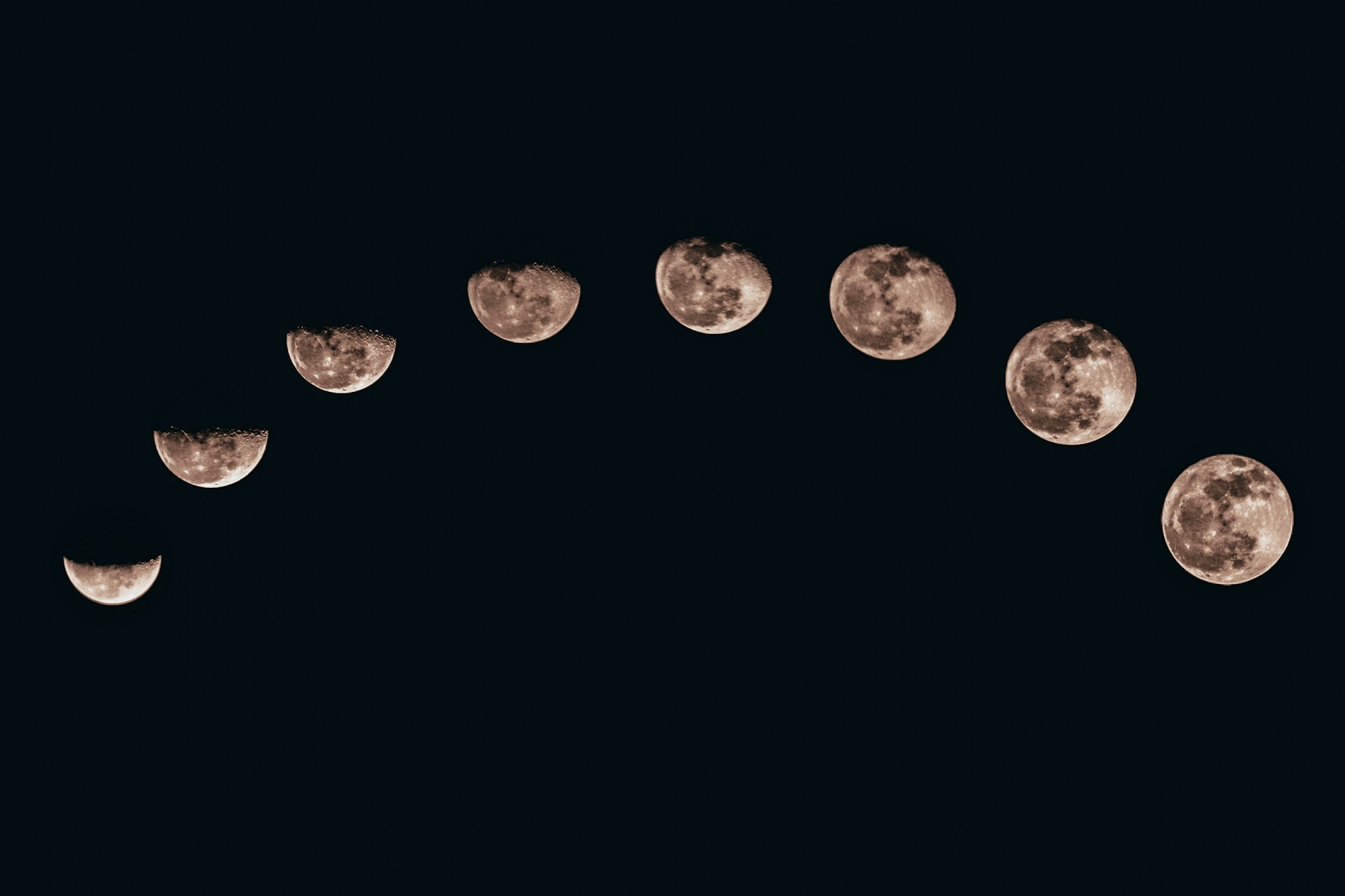 8 Phases of the Moon Wallpaper 1920x1280