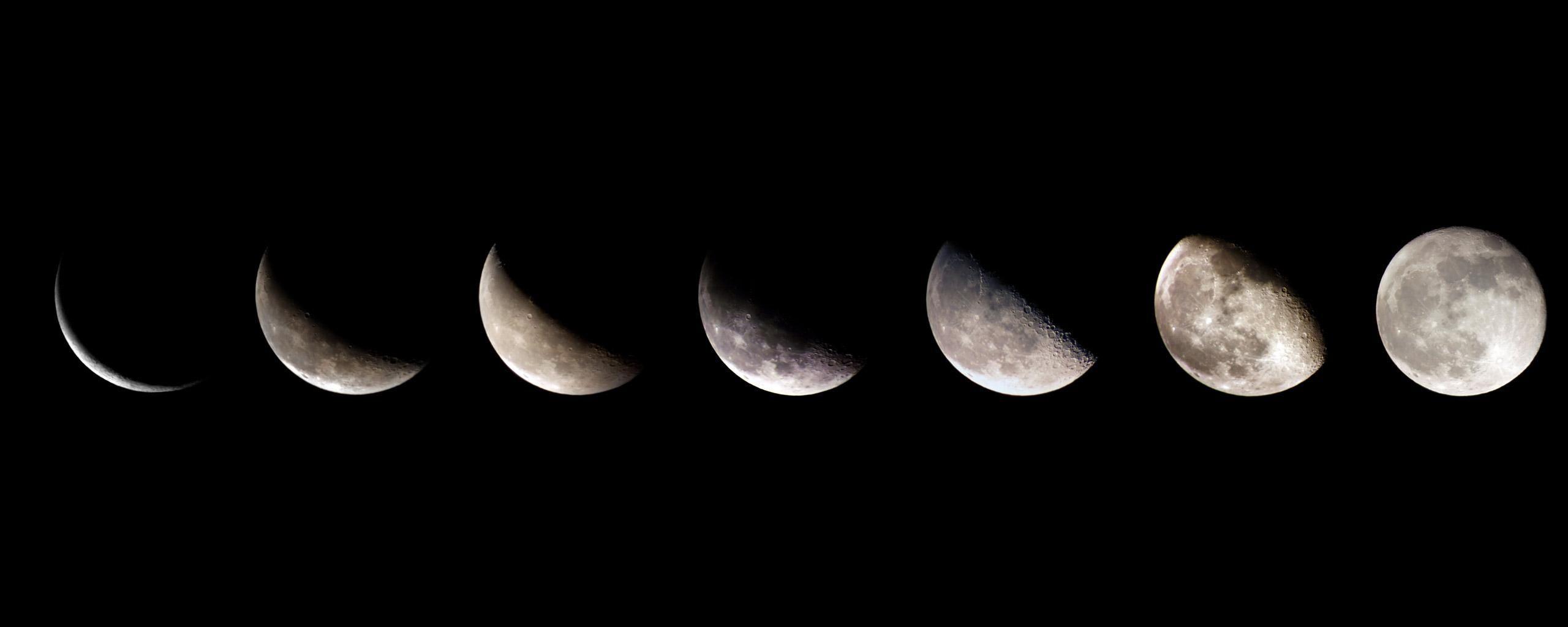 Phase of the Moon New Moon Wallpaper 2560x1024
