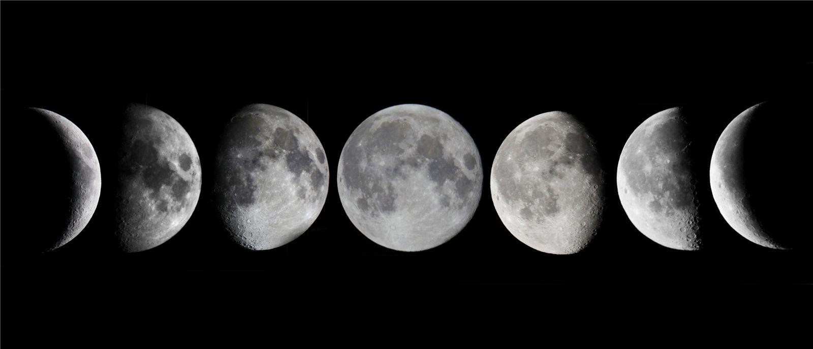 The Phases of the Moon Wallpaper 1600x687