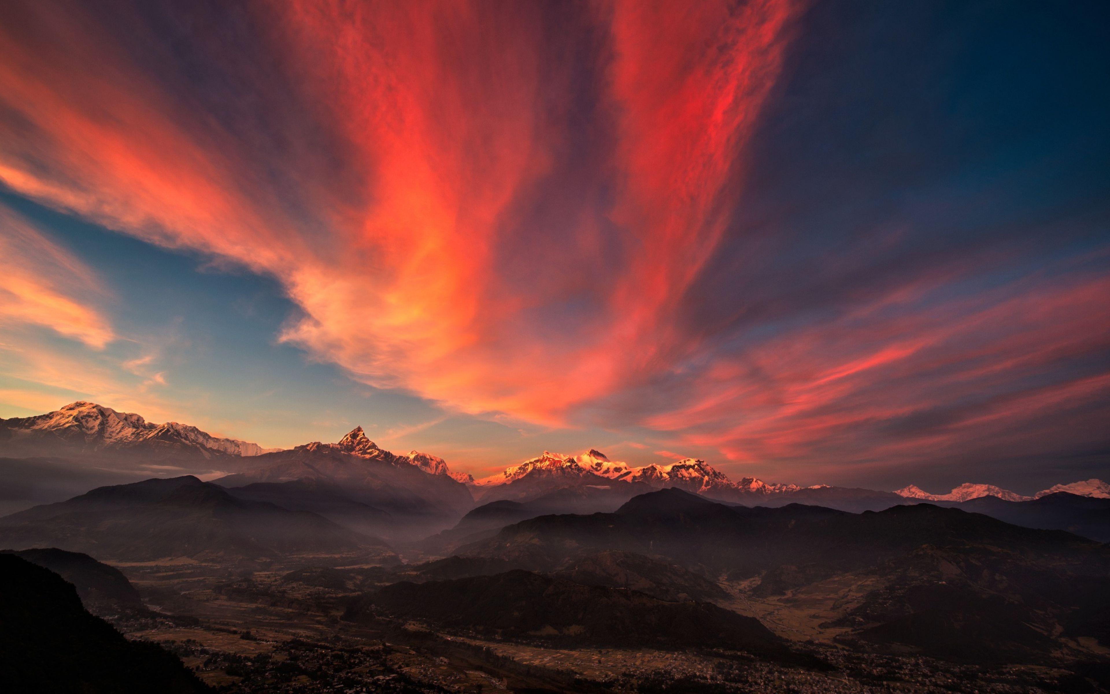 Mountain Wallpaper Tibet Sunset 3840x2400