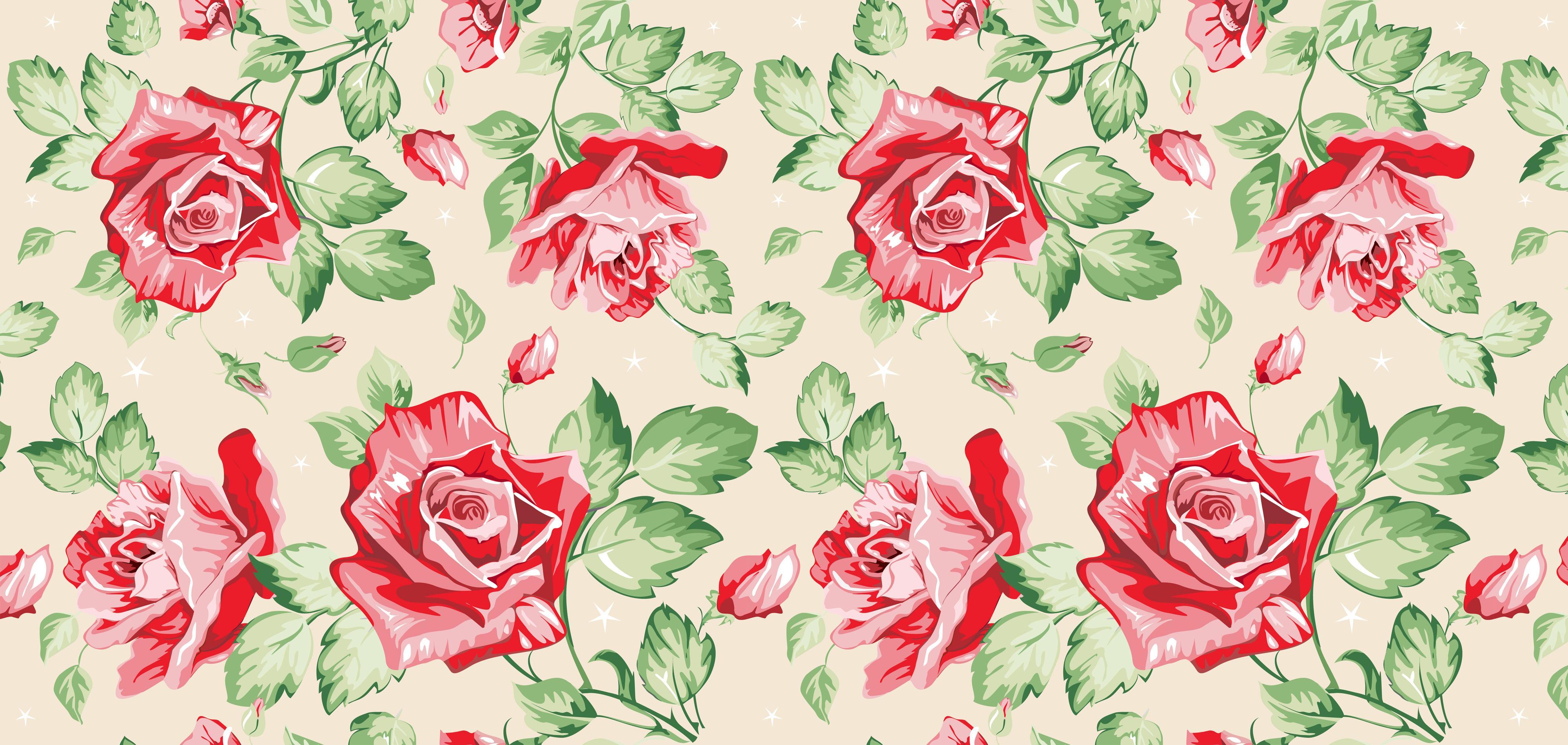 Vintage Rose HD Wallpaper 4000x1900