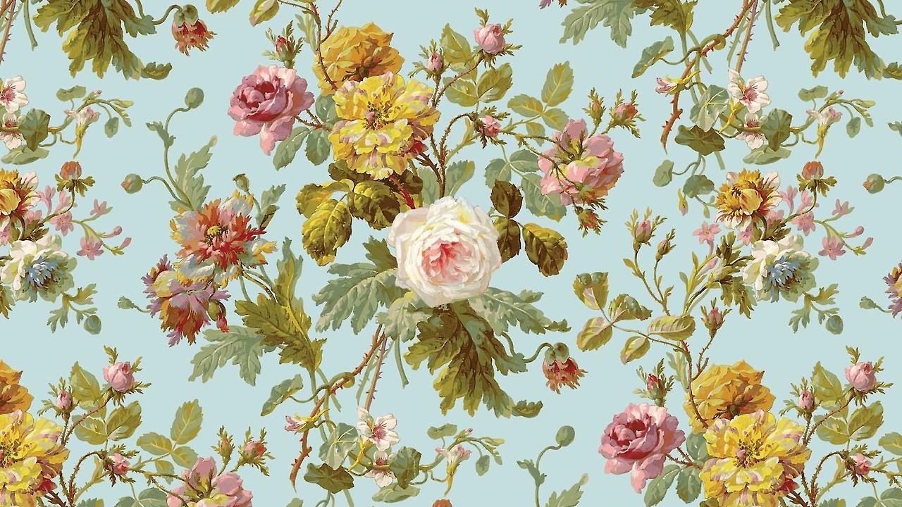 Vintage Rose Wallpaper Border 1280x720
