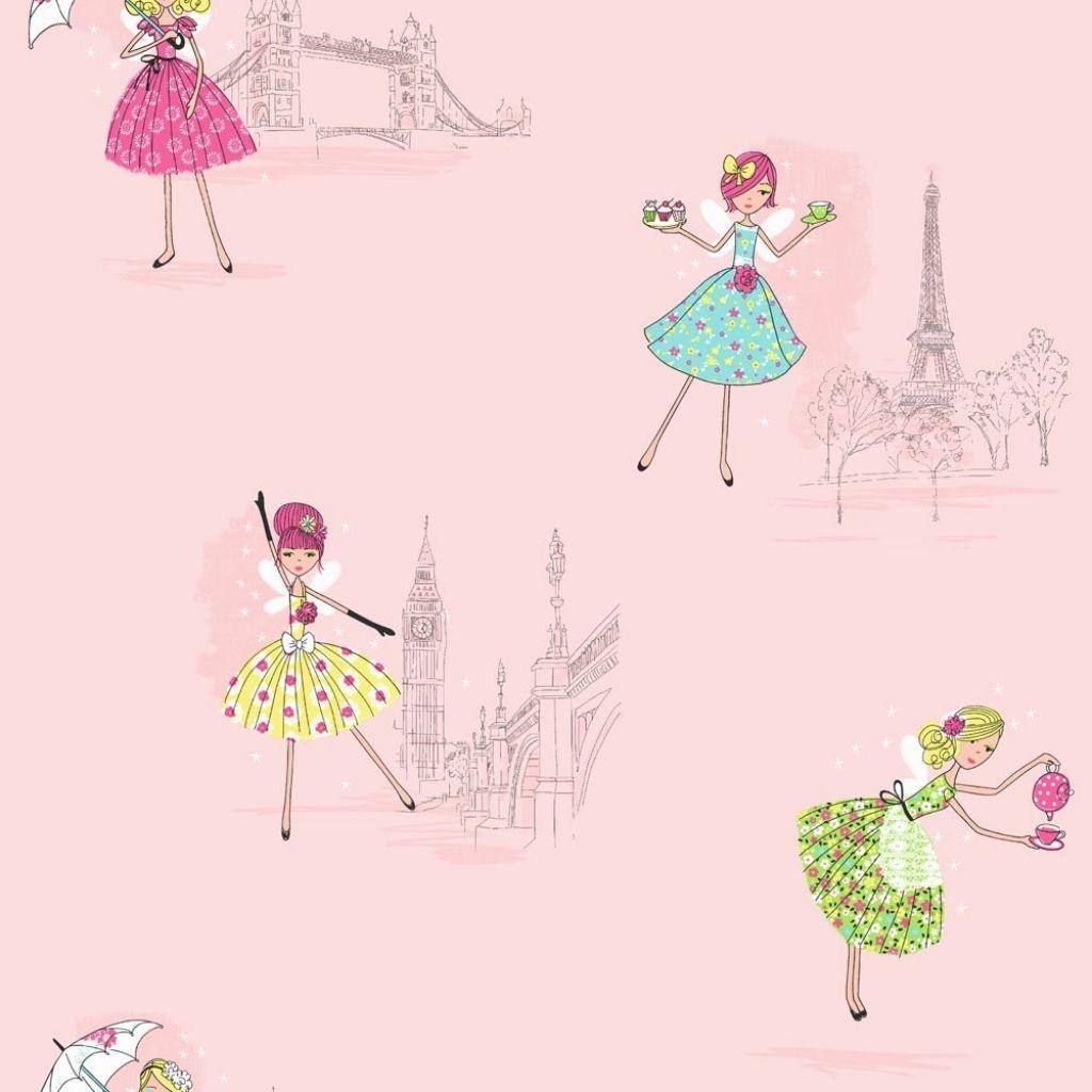 Pink Vintage Paris Wallpaper 1024x1024