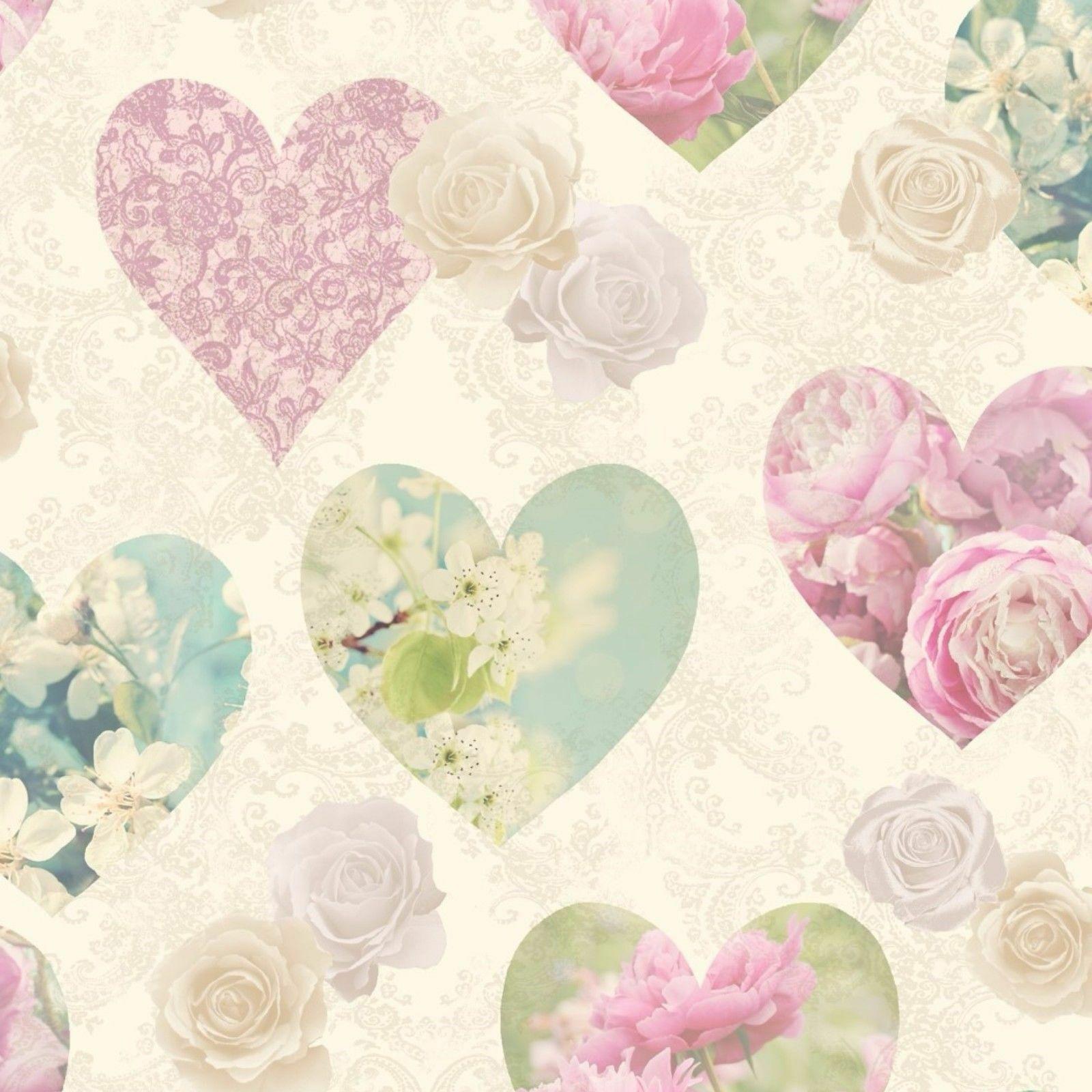 Valentines Day Pink Floral Vintage Wallpaper 1600x1600