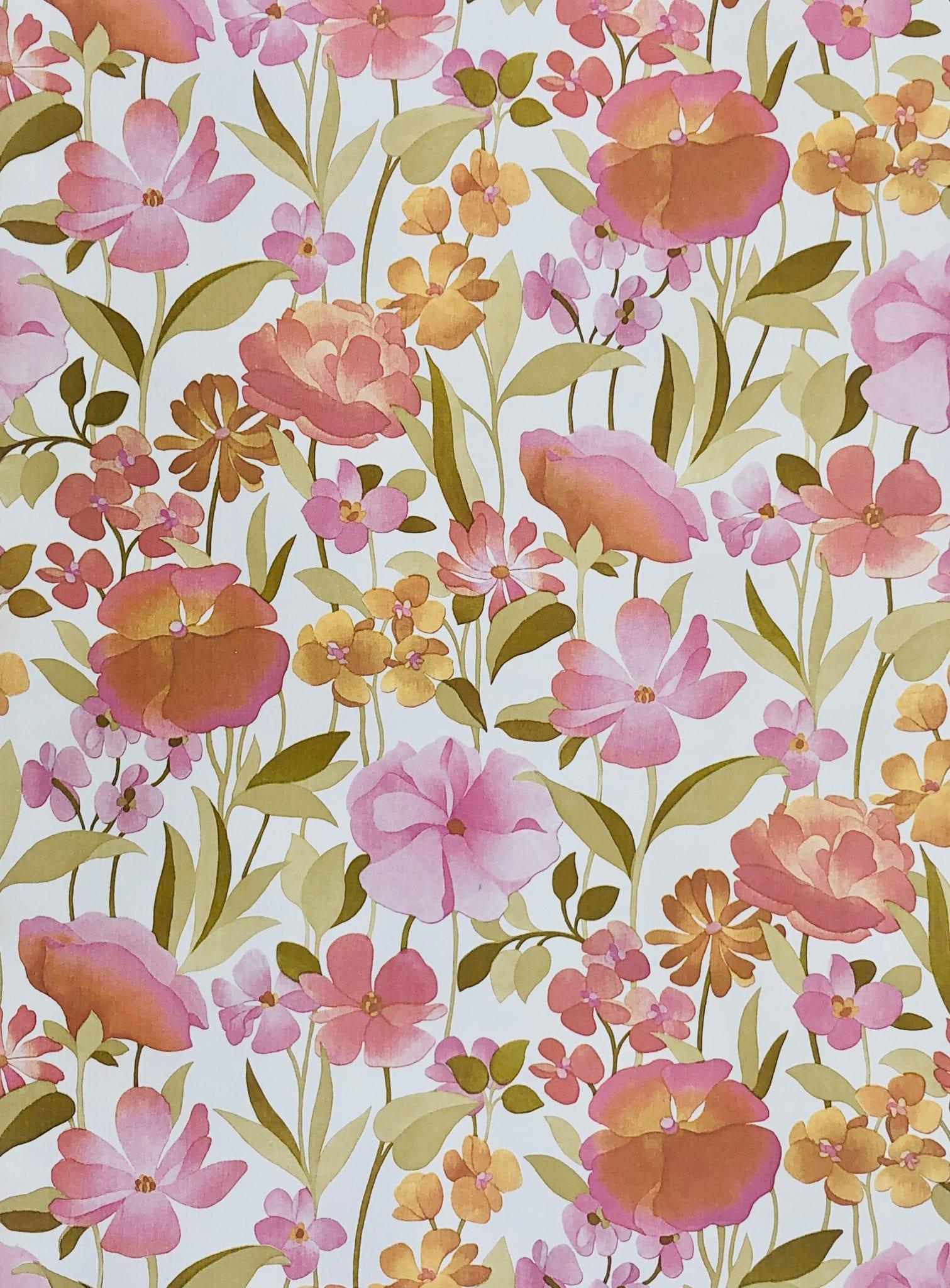 Vintage Pink and Gold Wallpaper 1511x2048