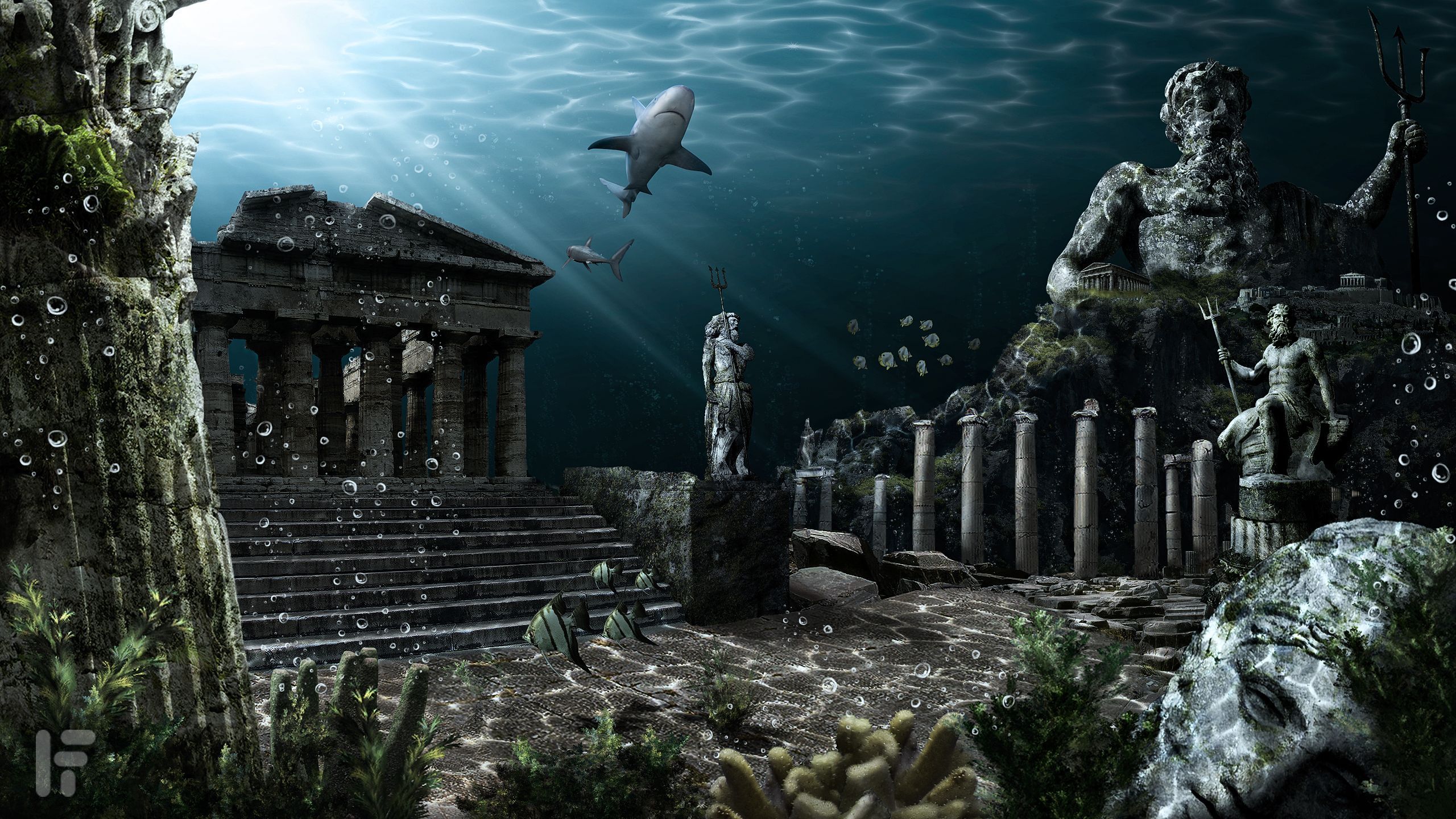 Atlantis Underwater Wallpaper 2560x1440