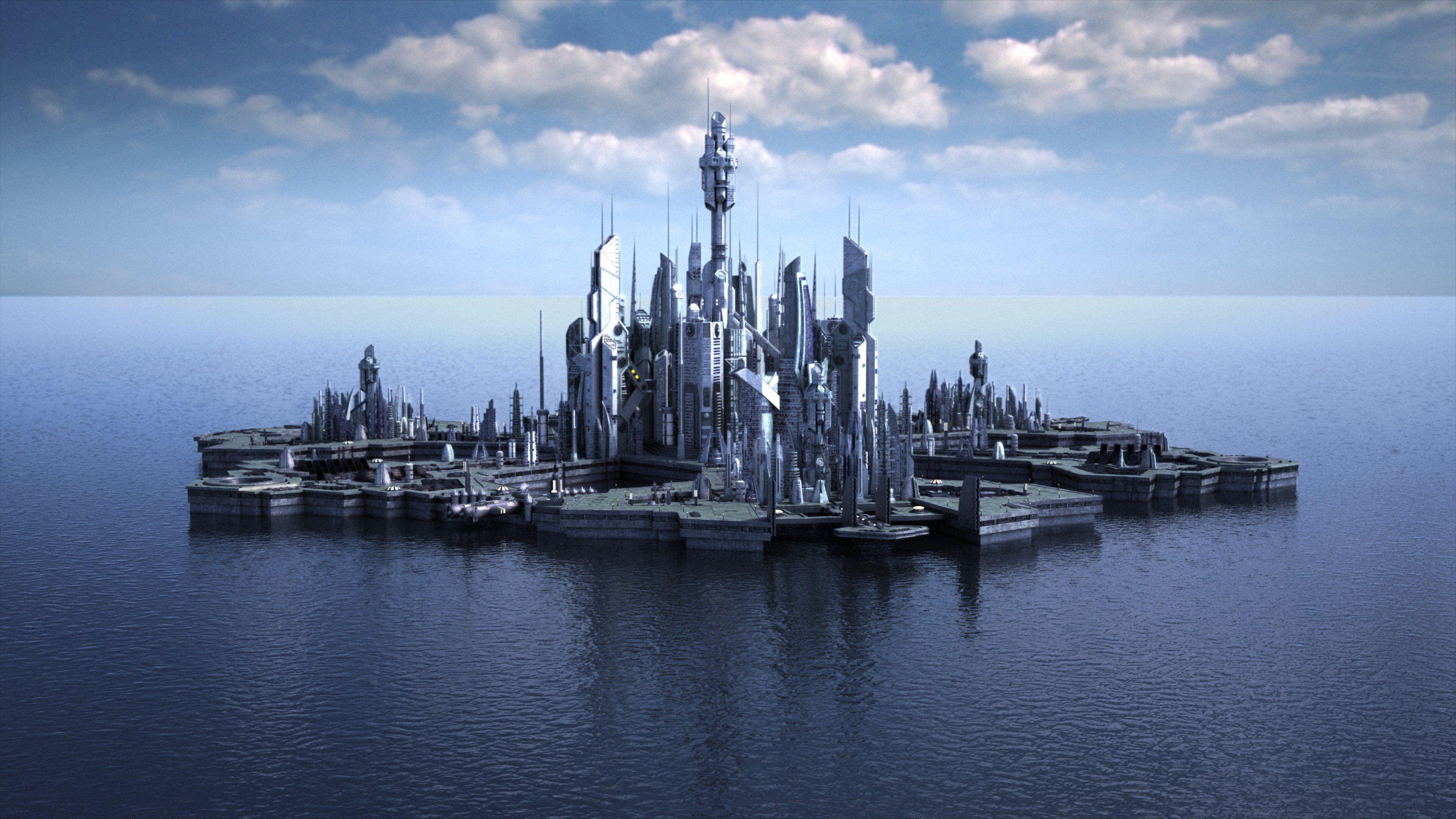 Stargate Atlantis City Wallpaper 3840x2160