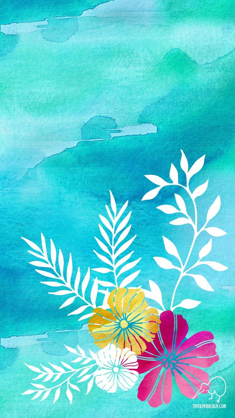 Floral Watercolor iPhone Wallpaper 750x1334