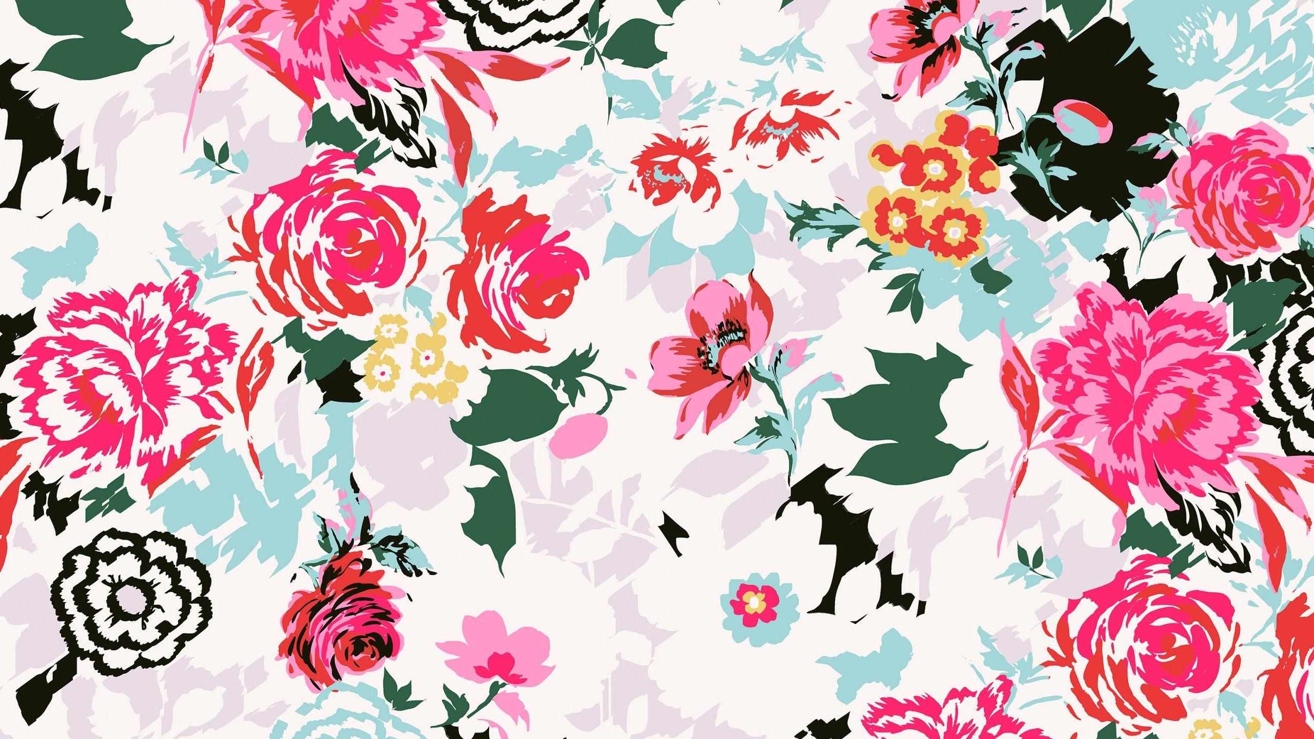 Floral Watercolor Wallpaper HD 2560x1440