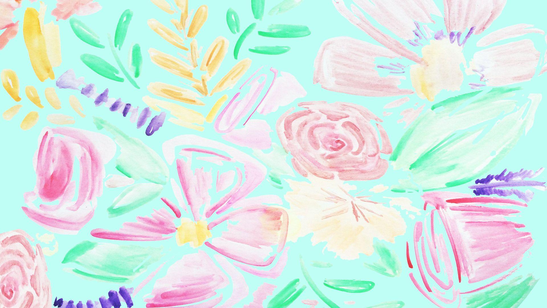 Watercolor Floral Wallpaper HD 1920x1080