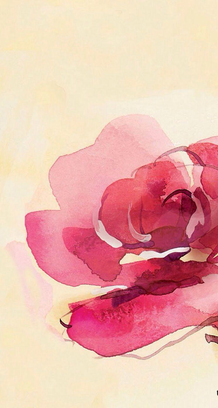Watercolor Flower Wallpaper iPhone 744x1392