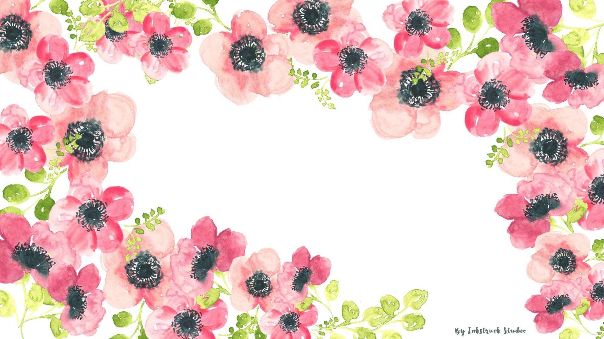 Watercolor Style Floral Wallpaper 1920x1080