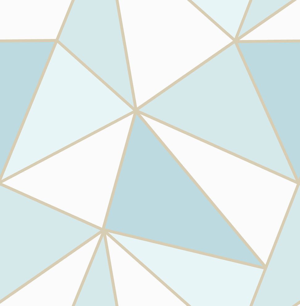 Geometric Blue and White Wallpaper 972x990