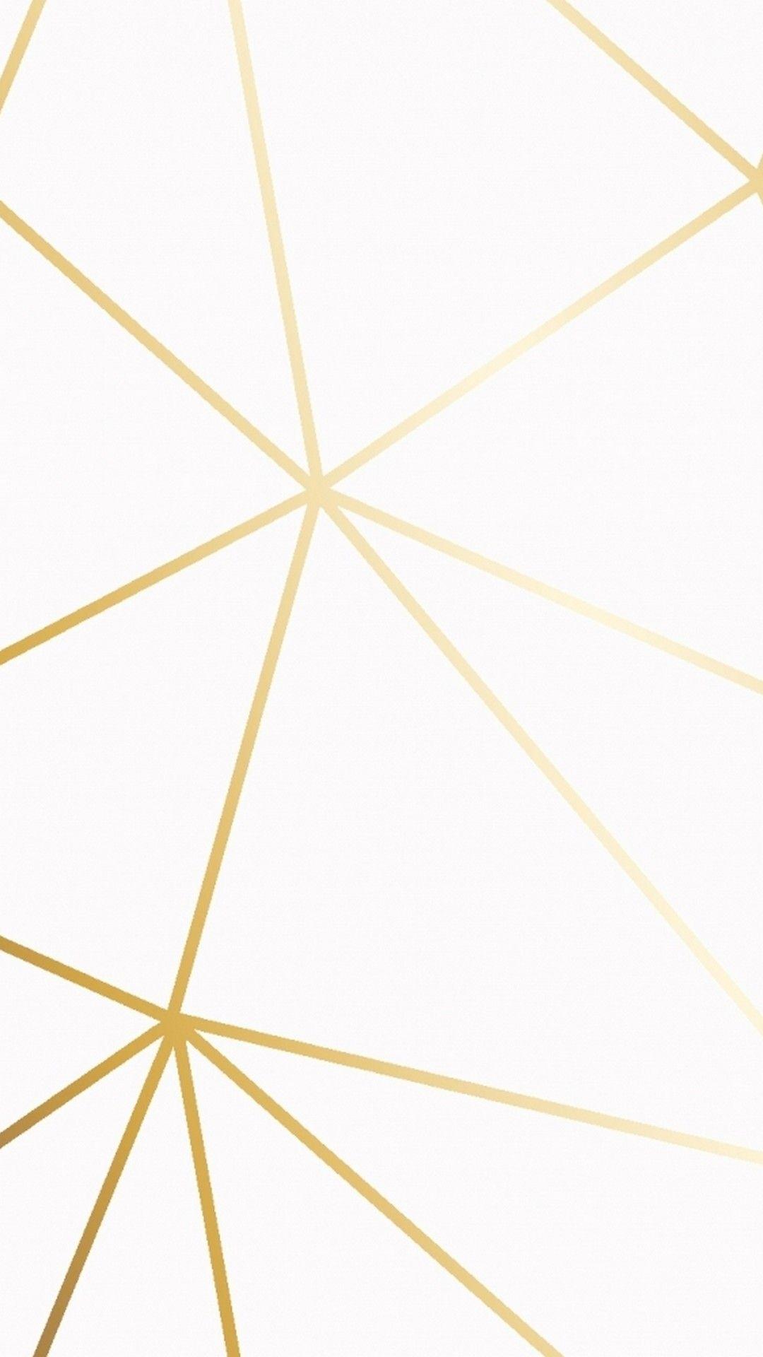 Geometric Wallpaper White and Gold 1080x1920