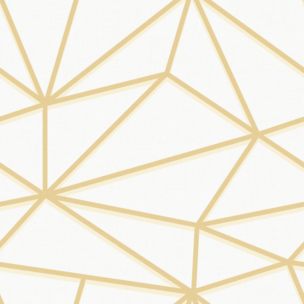 Geometric White and Gold Wallpaper 1000x1000
