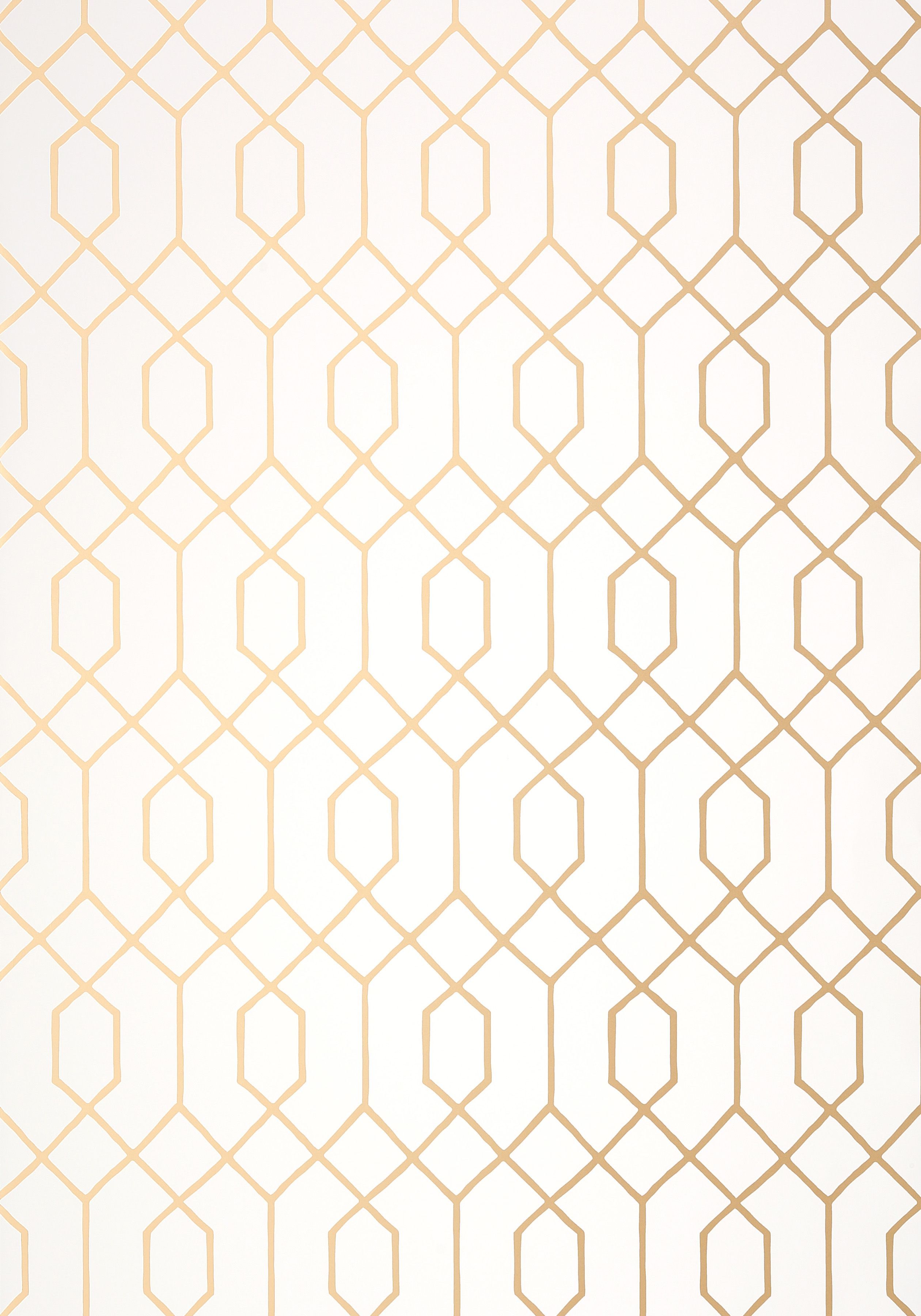 Gold and White Geometric Wallpaper Metallic 2520x3600