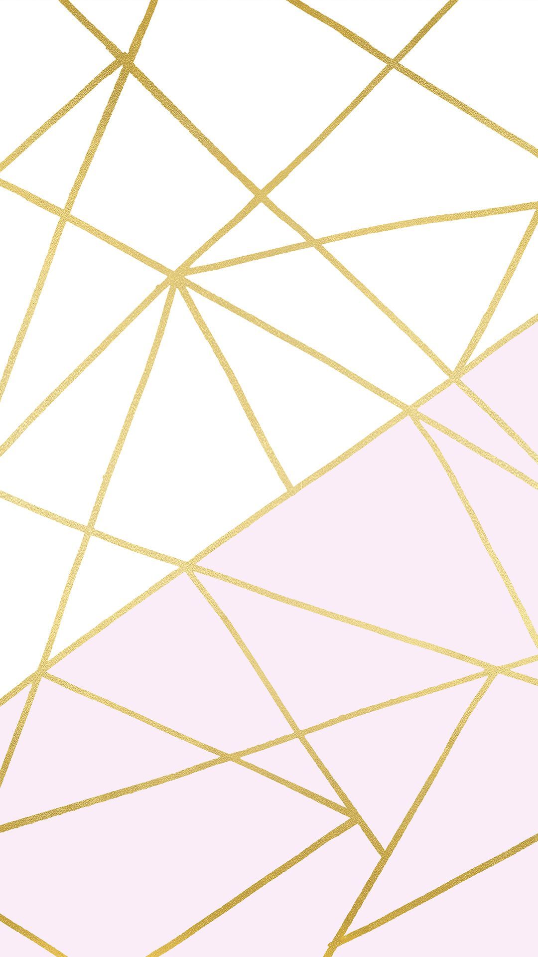Pink White and Gold Geometric Wallpaper 1080x1920
