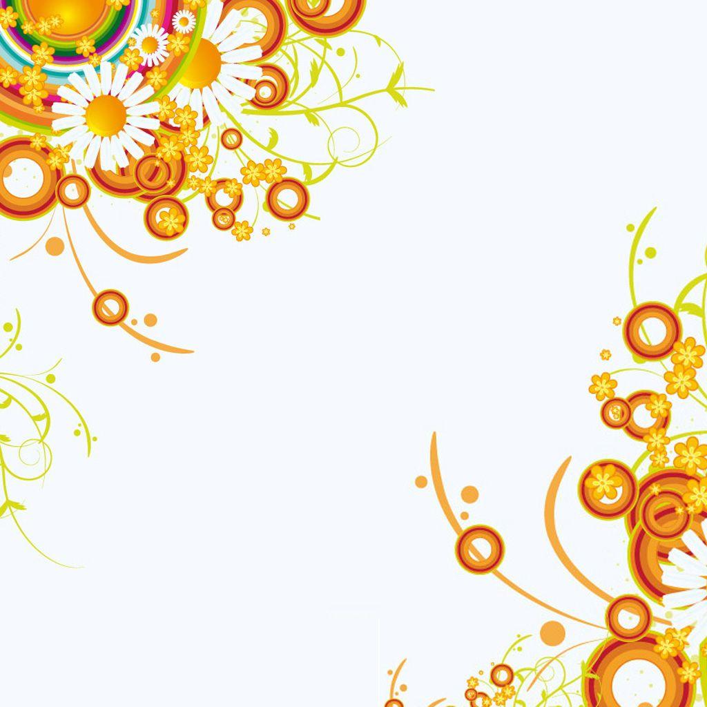 Abstract Floral Background Vector Free Download 1024x1024
