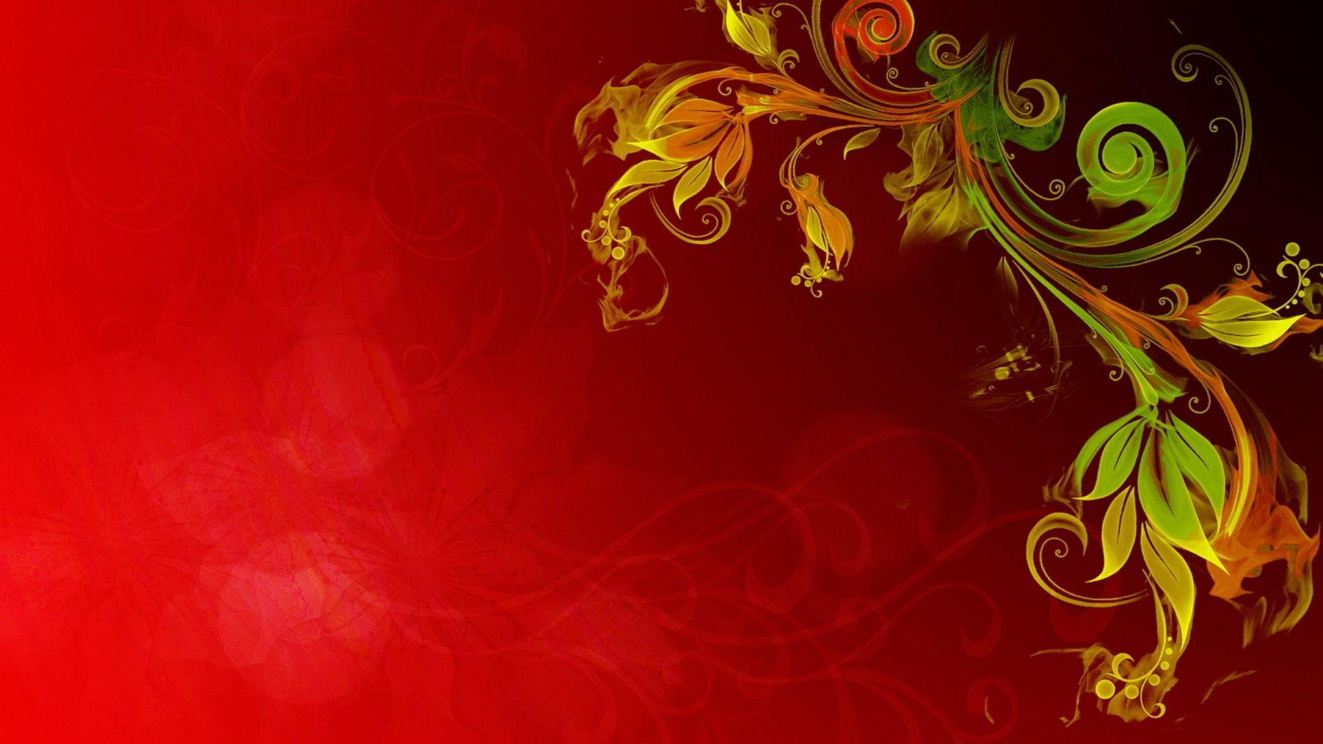 Abstract Floral Pattern Background 1920x1080