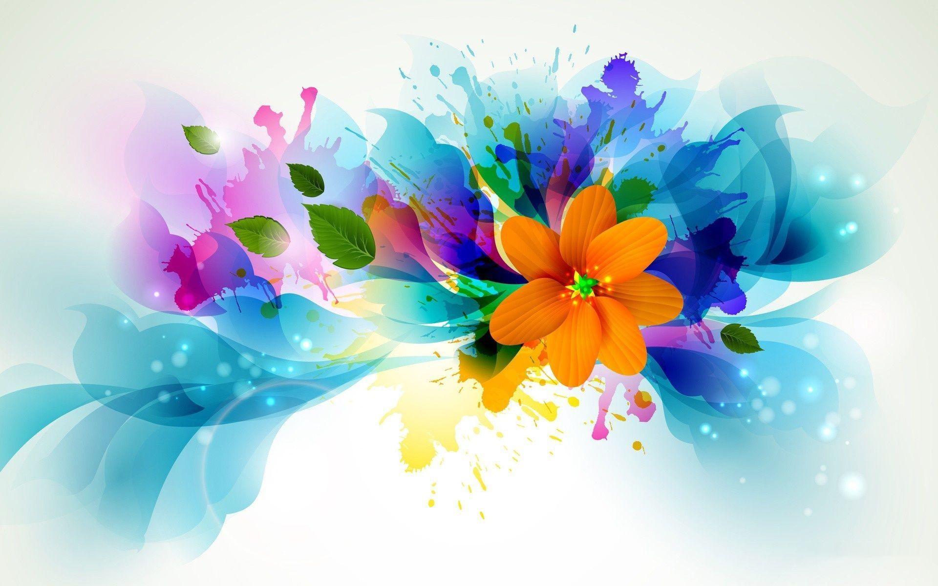 Bold Abstract Floral Wallpaper 1920x1200