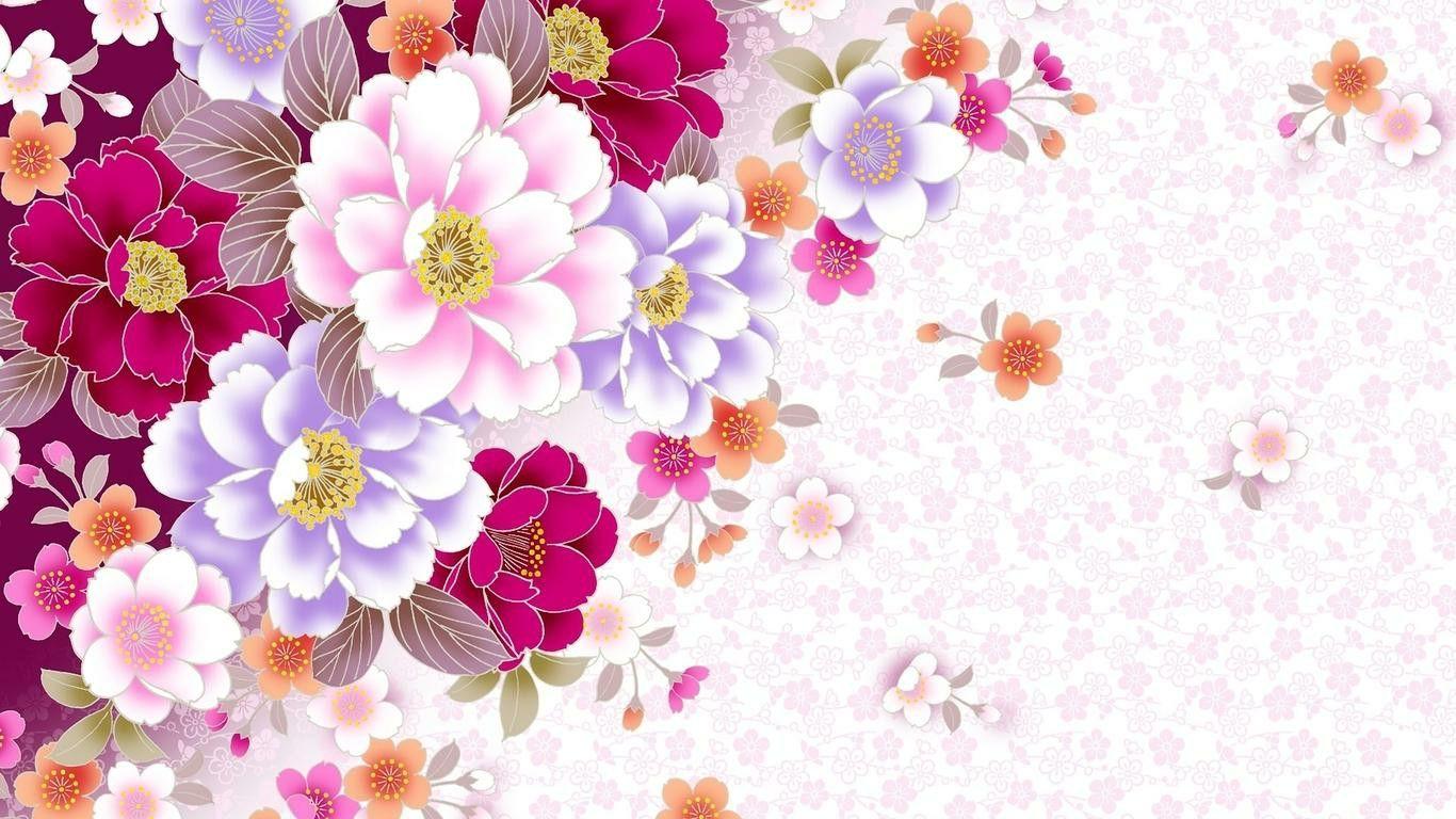 Floral Abstract Wallpaper 1366x768