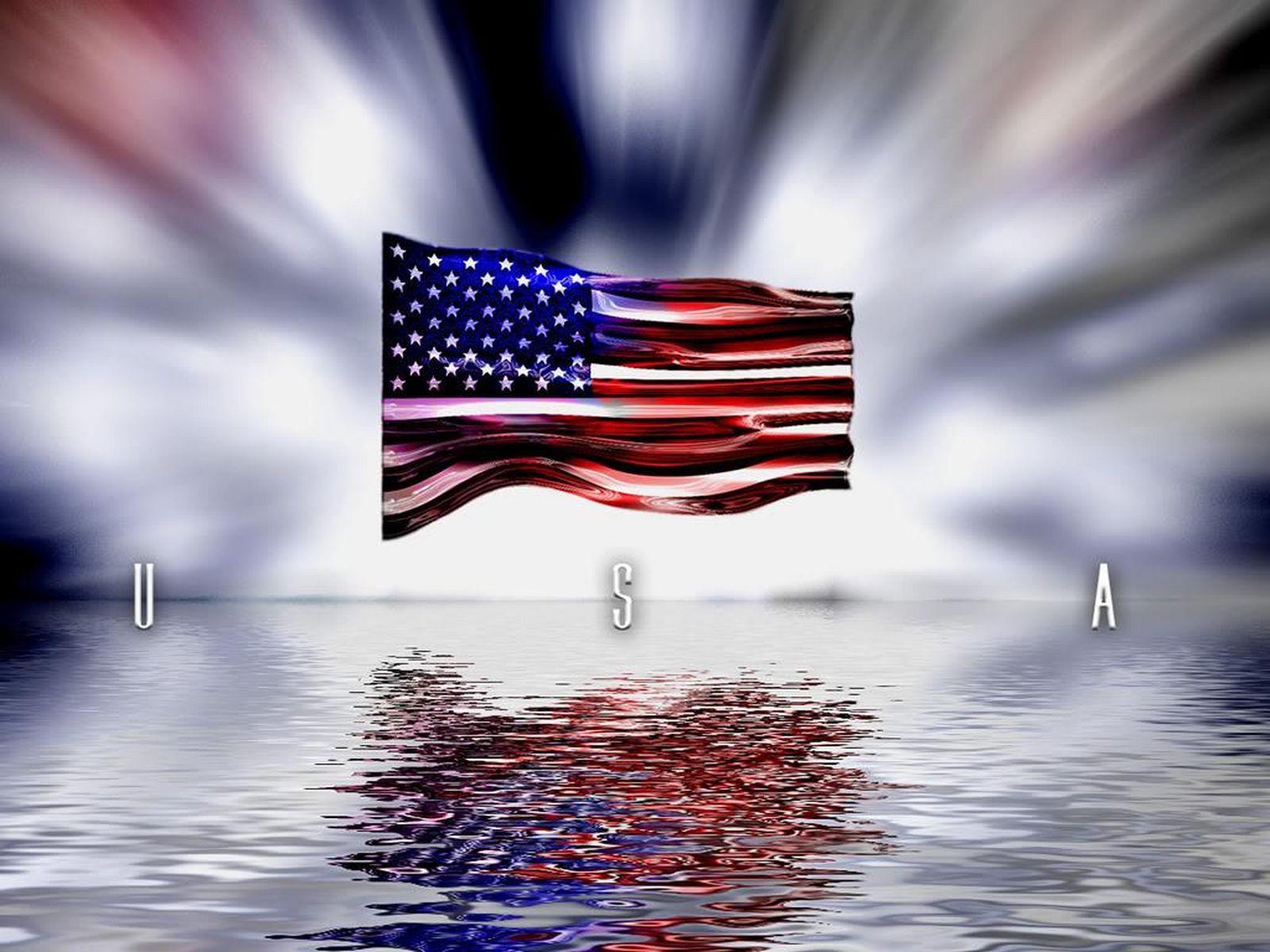 American Flag Wallpaper Border Usa Patriotic Americana 1600x1200
