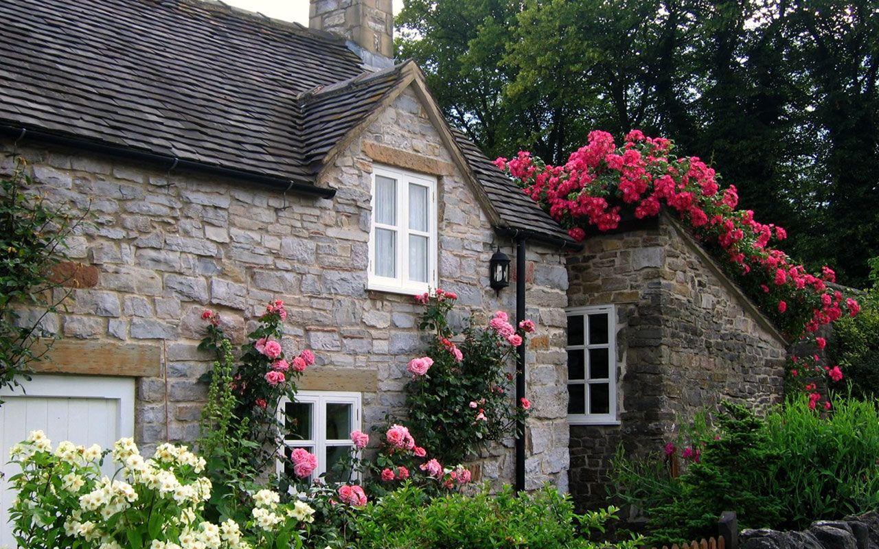 English cottage garden wallpaper 1280x800