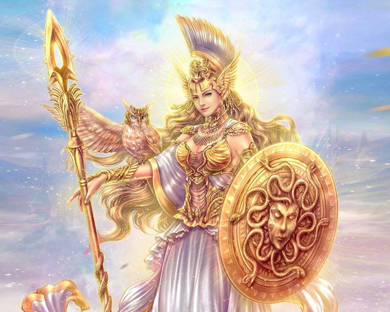 Athena White Gold Wallpaper 1280x1024