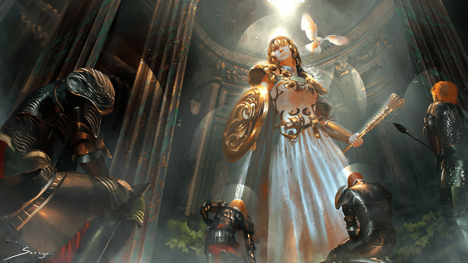 God of War Athena Wallpaper 1600x900