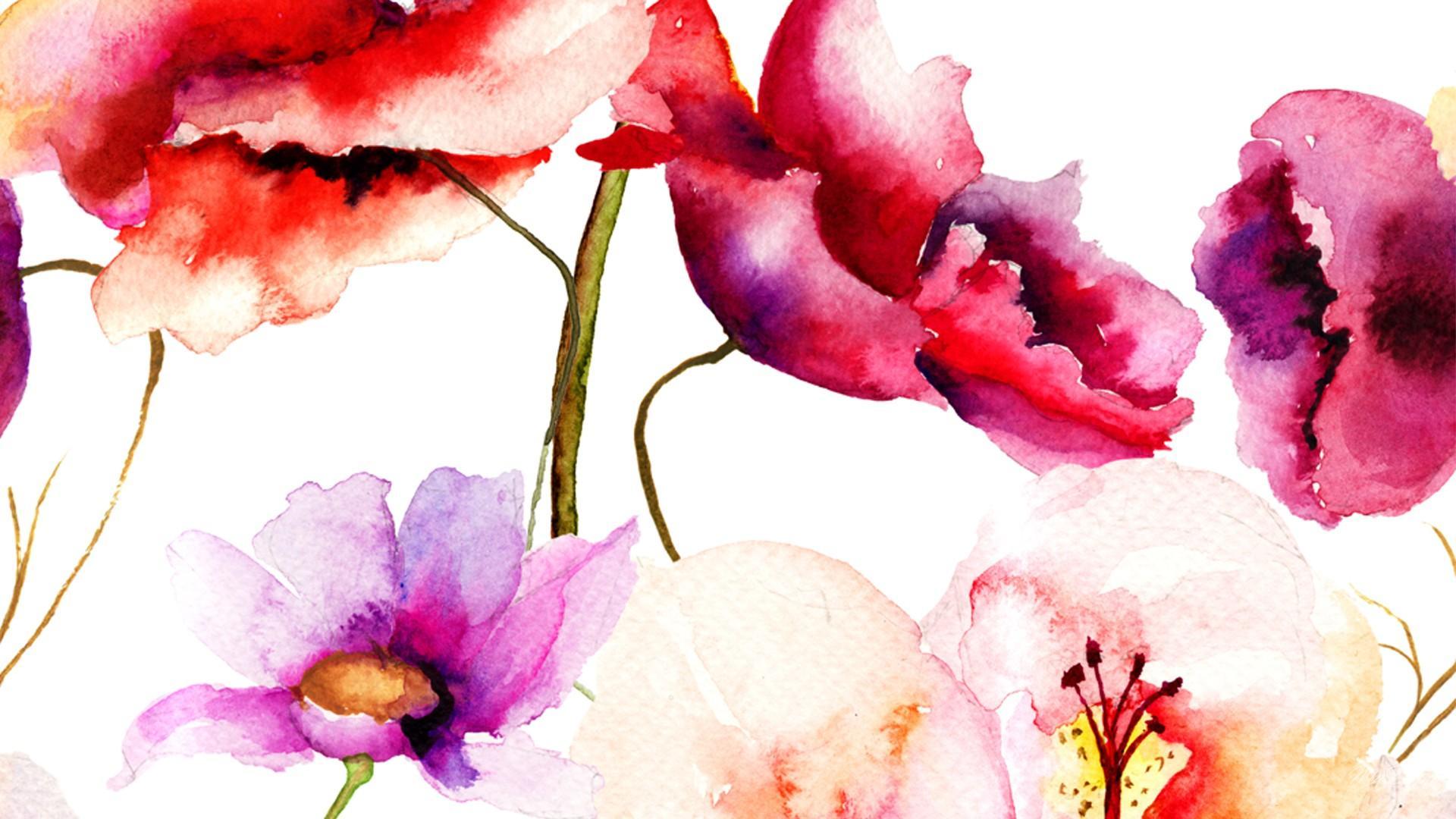 The Friday Five Watercolor Floral Wallpaper 1920x1080