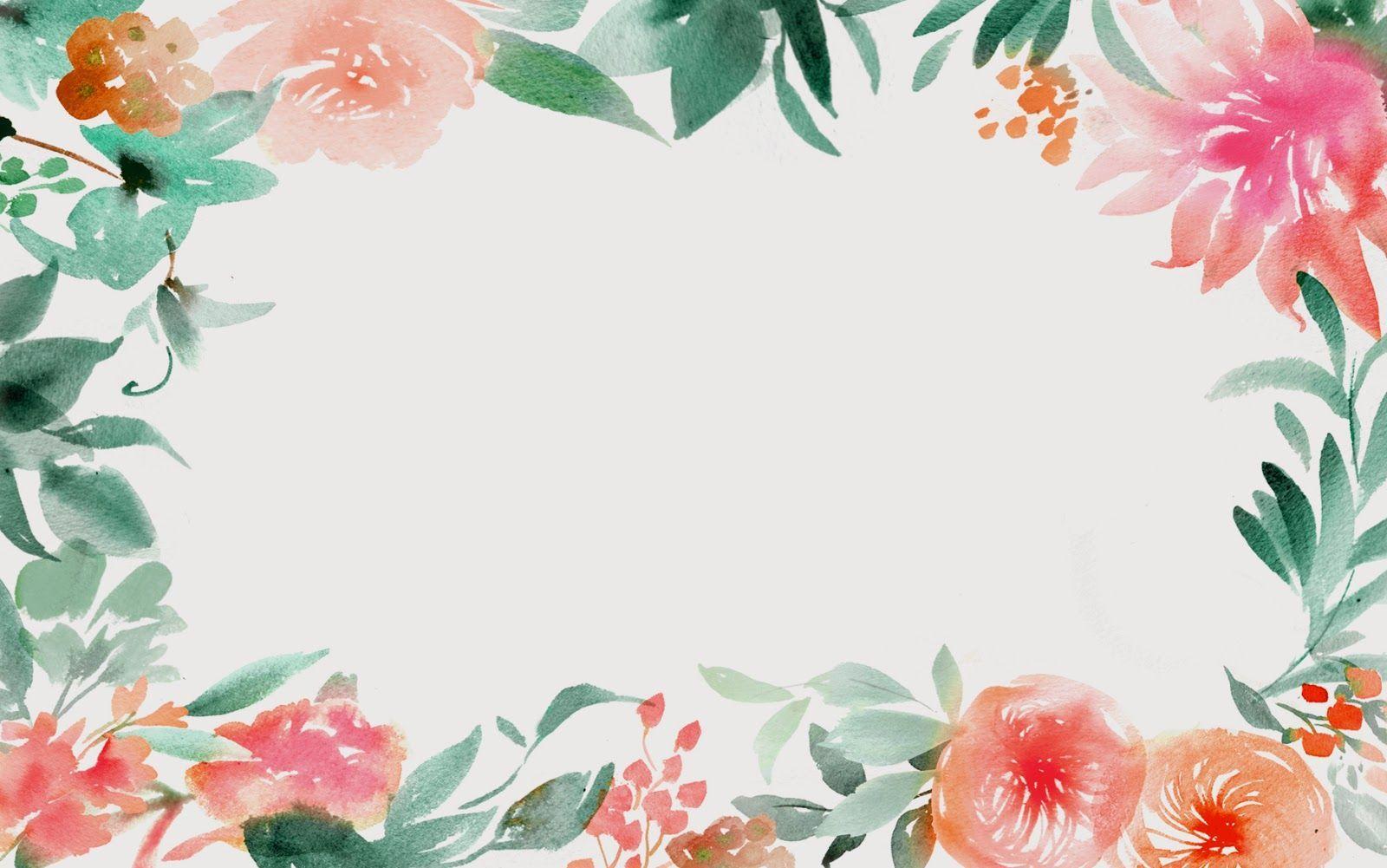 Watercolor Floral Feather Background Wallpaper 1600x1001