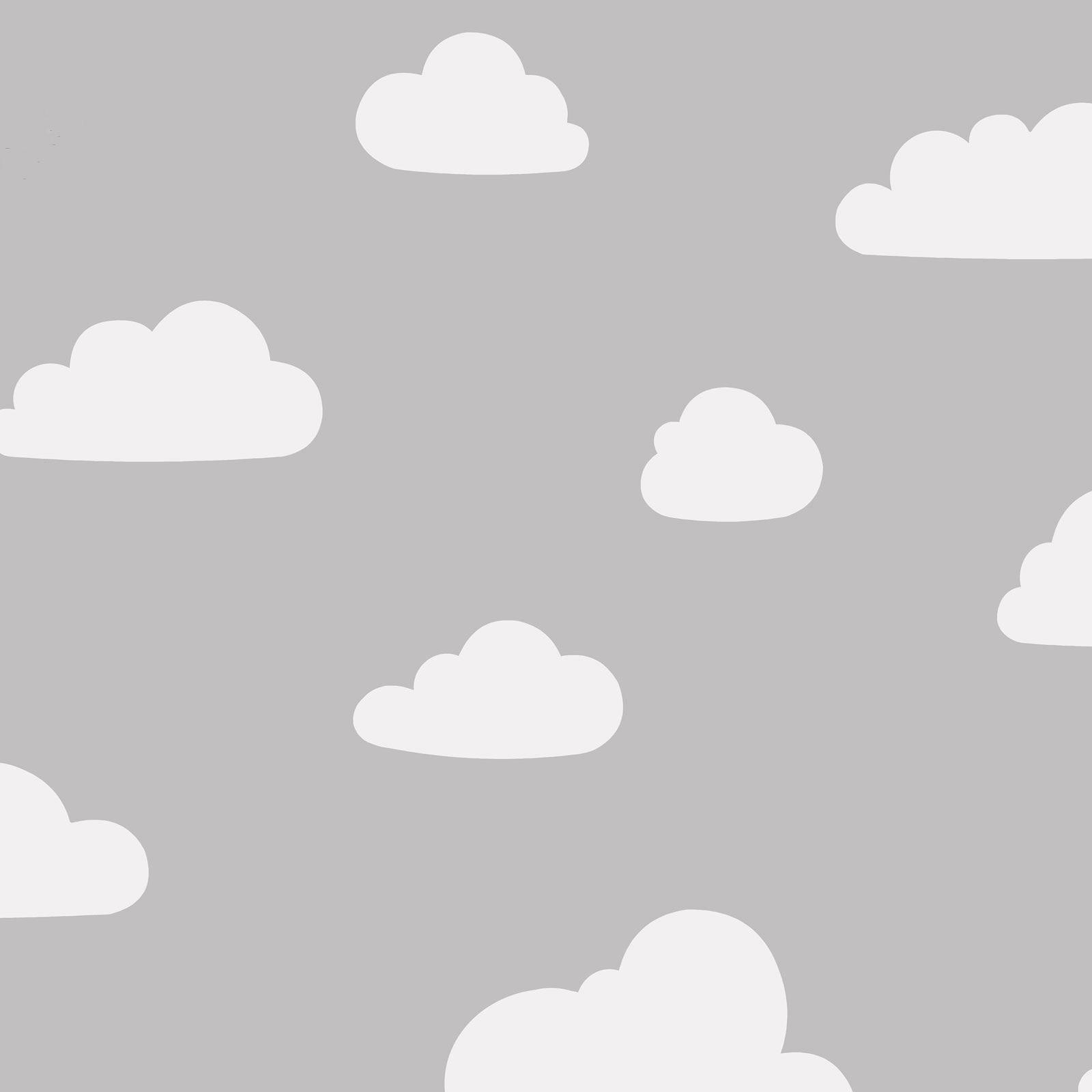 Grey Cloud Nursery Wallpaper 1600x1600