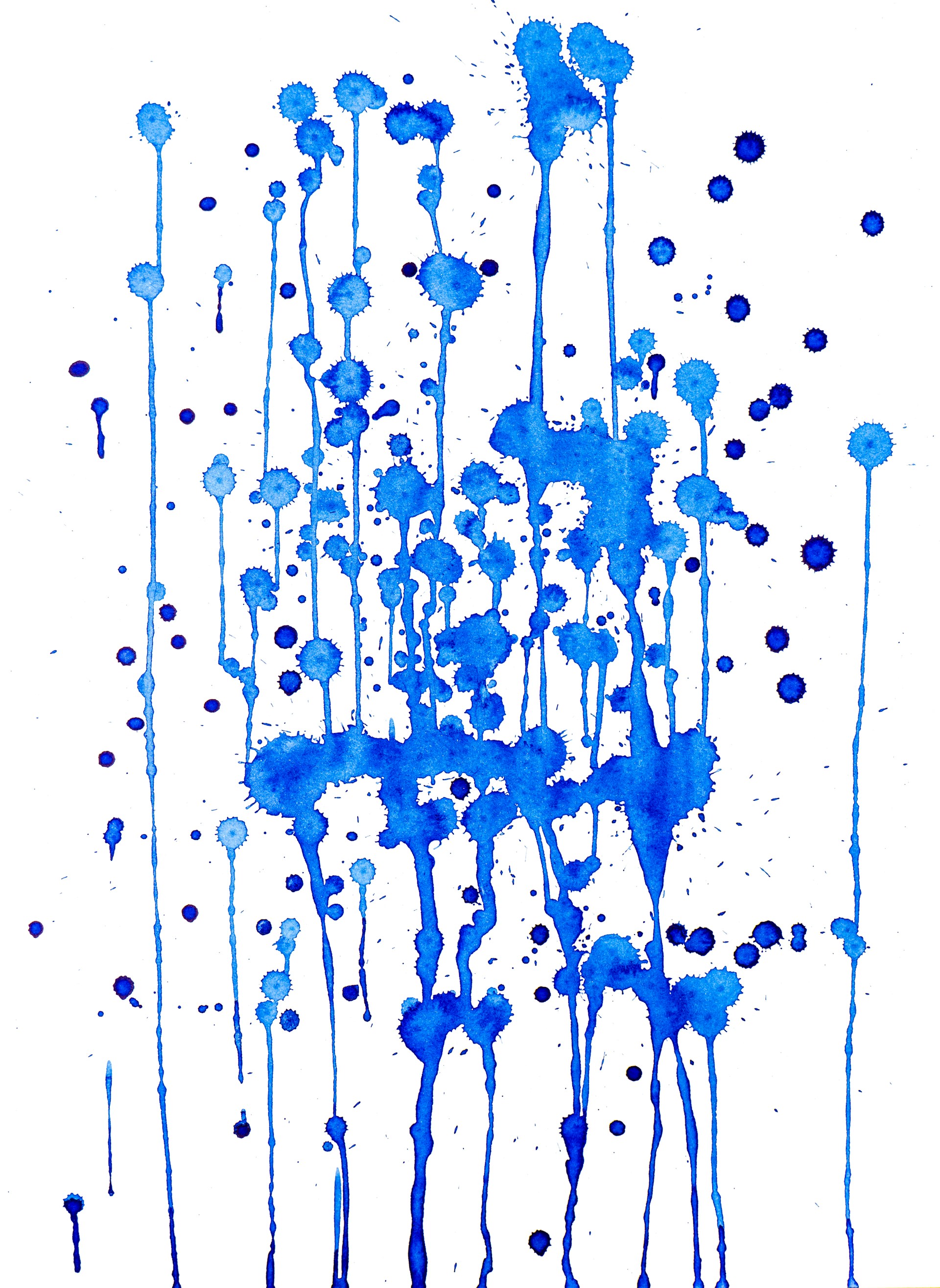 Blue Ink Blot Wallpaper 1920x2632